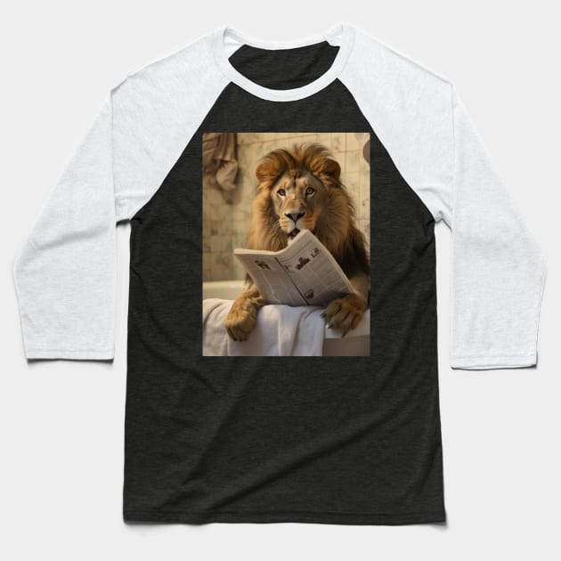 The Lion's Leisure Read Baseball T-Shirt by vk09design